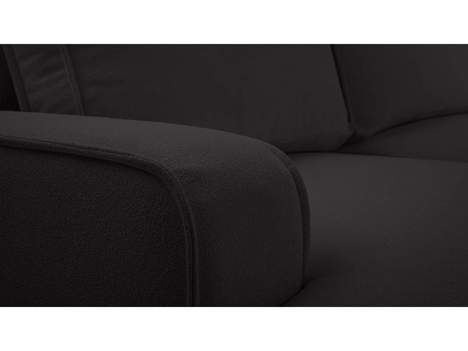 AX LIVING Ablia Sofa L Form mit Schlaffunktion Schwarzes 267 cm L