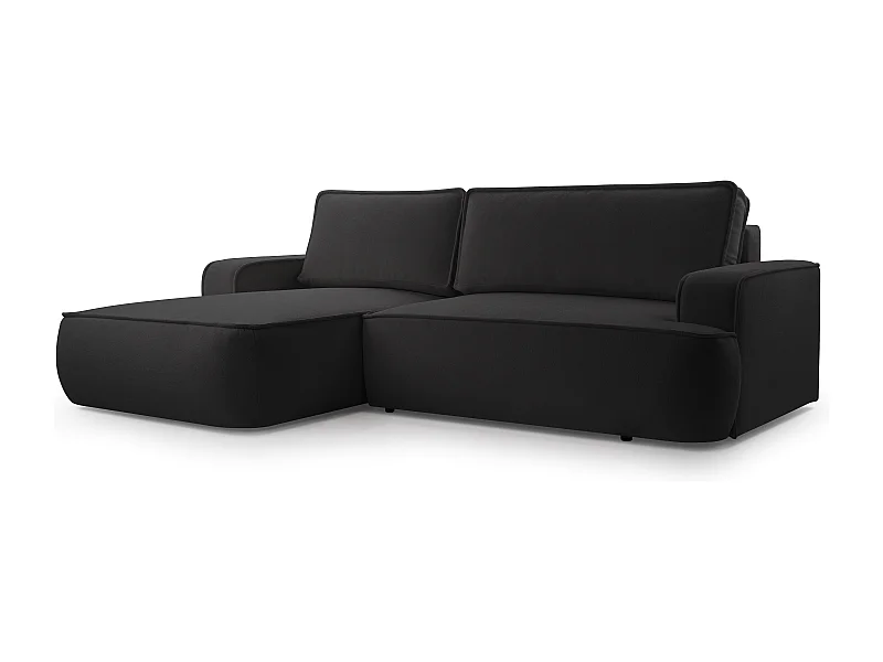 AX LIVING Ablia Sofa L Form mit Schlaffunktion Schwarzes 267 cm L