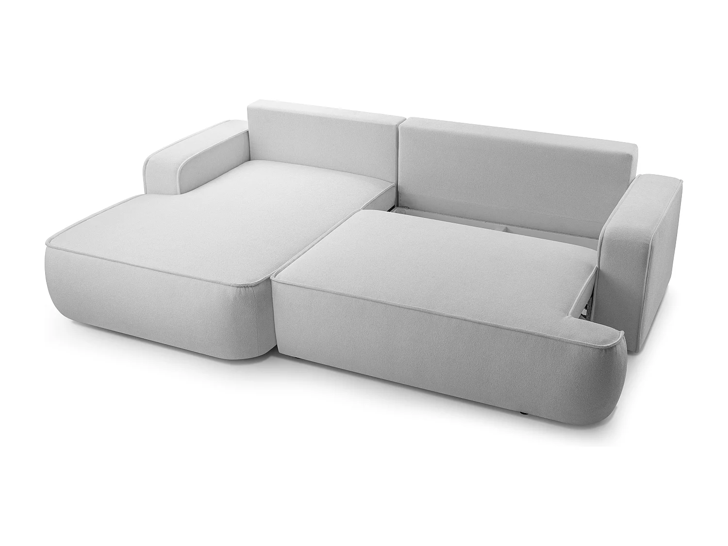 AX LIVING Ablia Sofa L Form mit Schlaffunktion Dunkelgrün 267 cm L