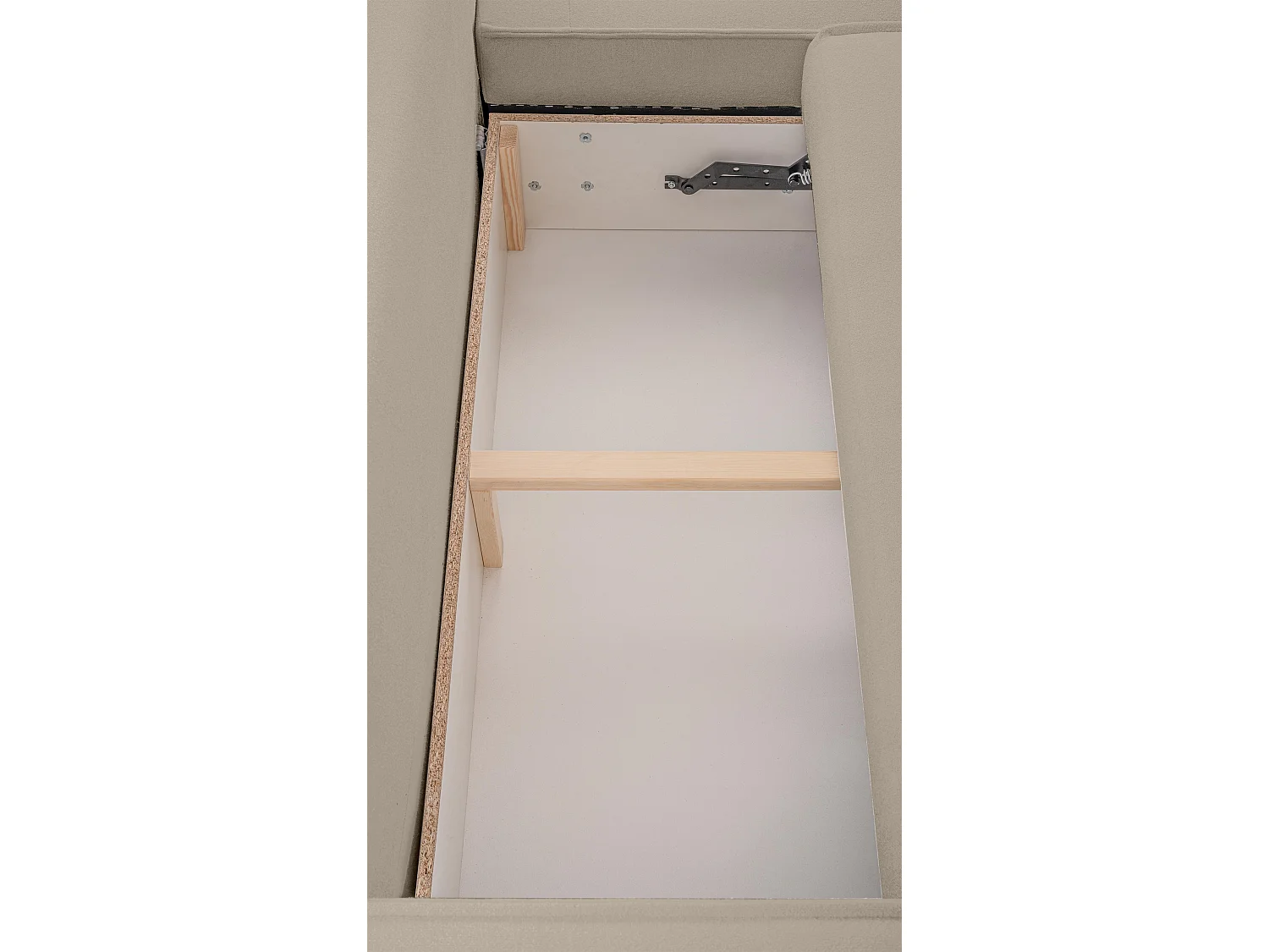 AX LIVING Canapé en L avec fonction lit Ablia 267 cm beige D