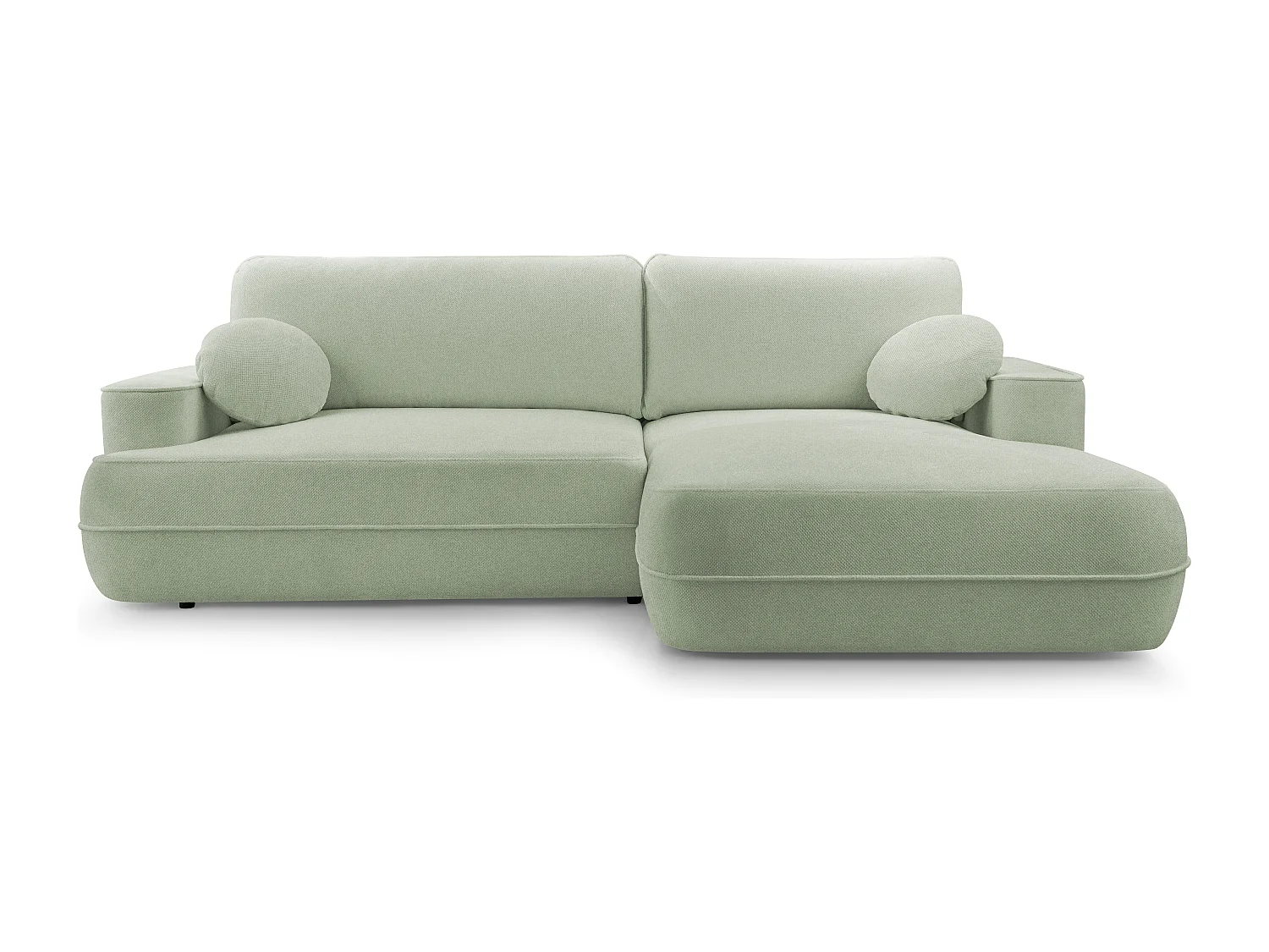 AX LIVING Ecksofa mit Schlaffunktion Peoni 267 cm salbeigrüner Stil R