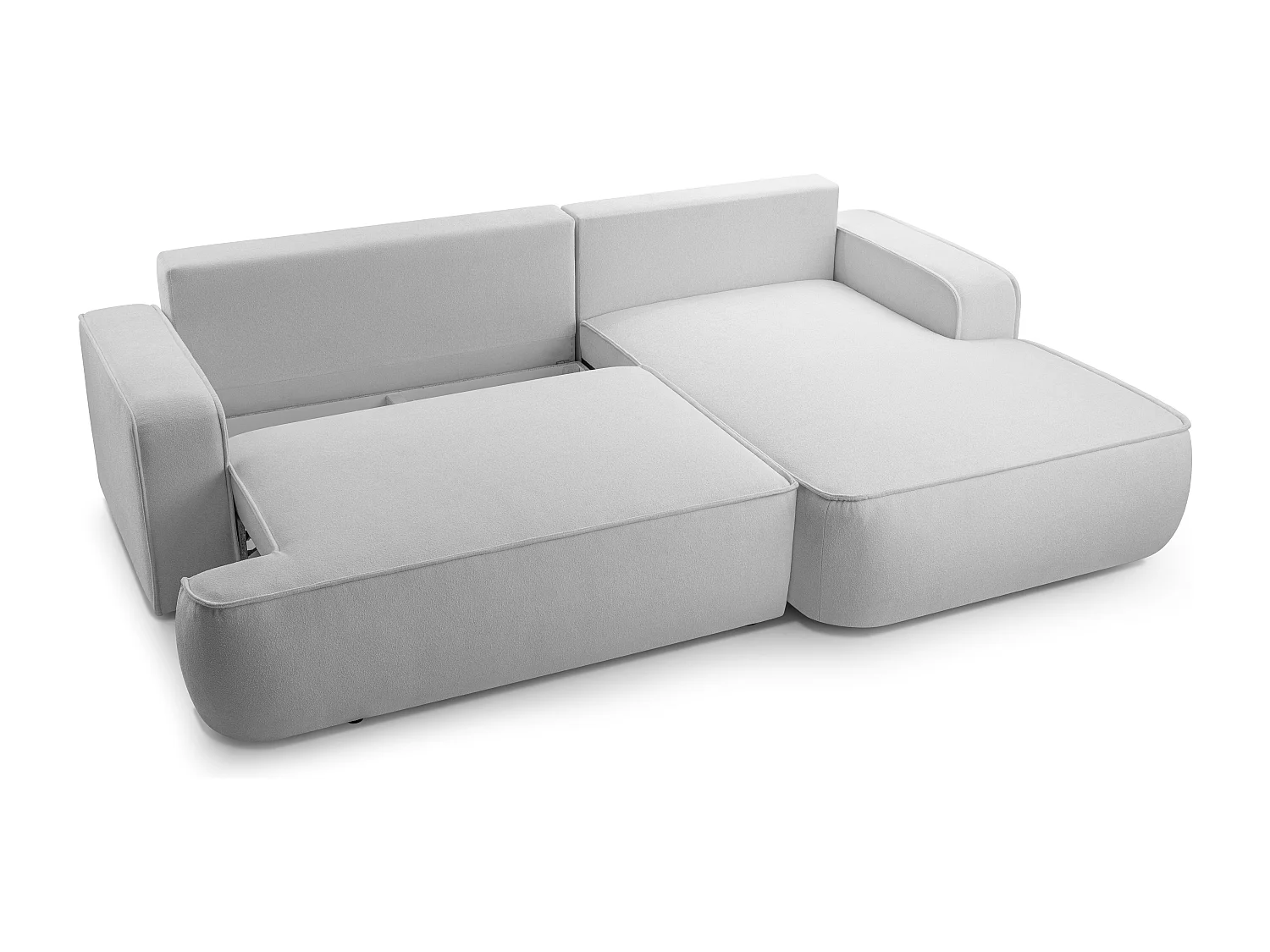 AX LIVING Ablia Sofa L Form mit Schlaffunktion Schwarzes 267 cm R