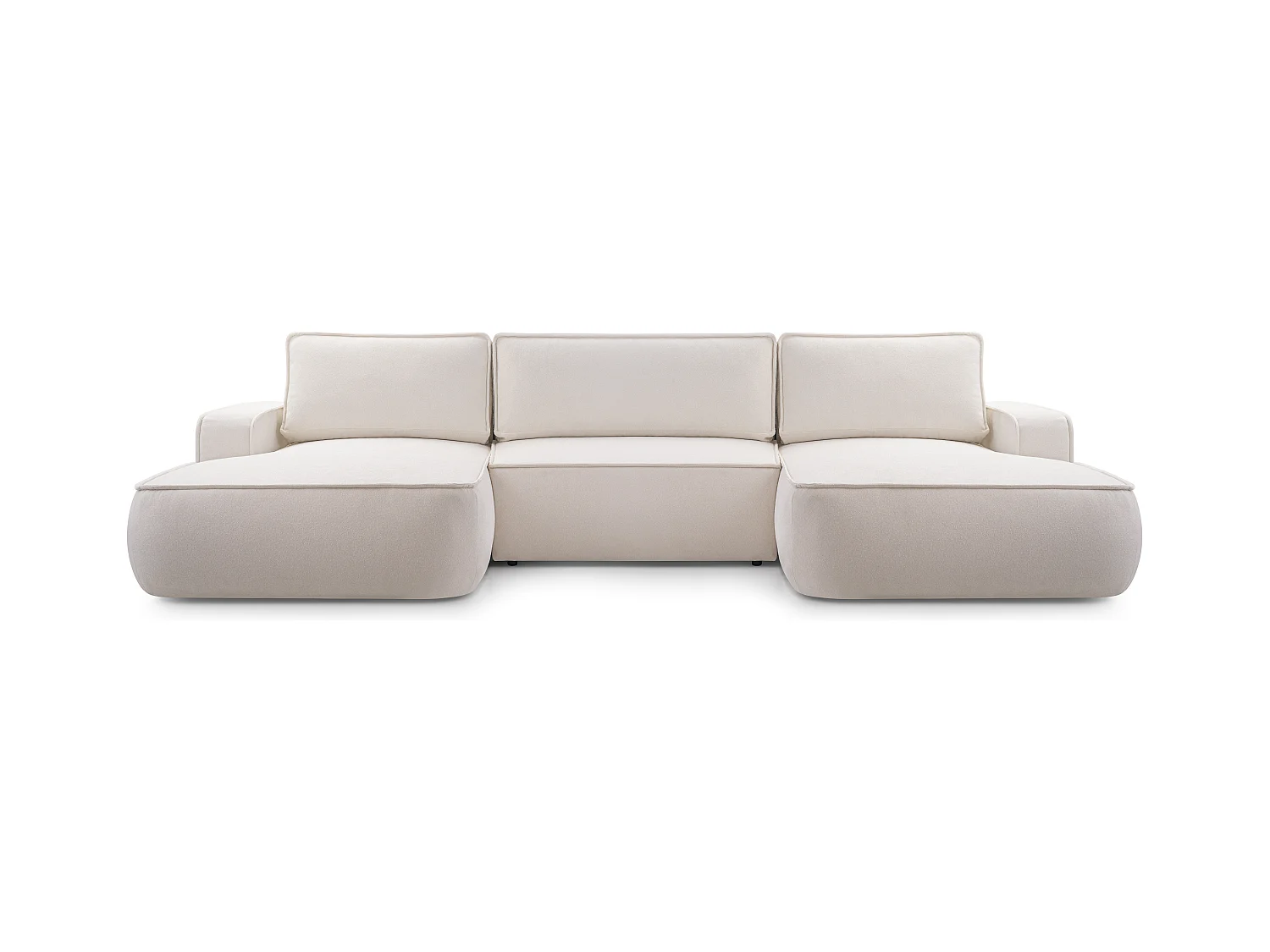 AX LIVING Ablia Sofa U-Form mit Schlaffunktion Cremefarbene 364 cm