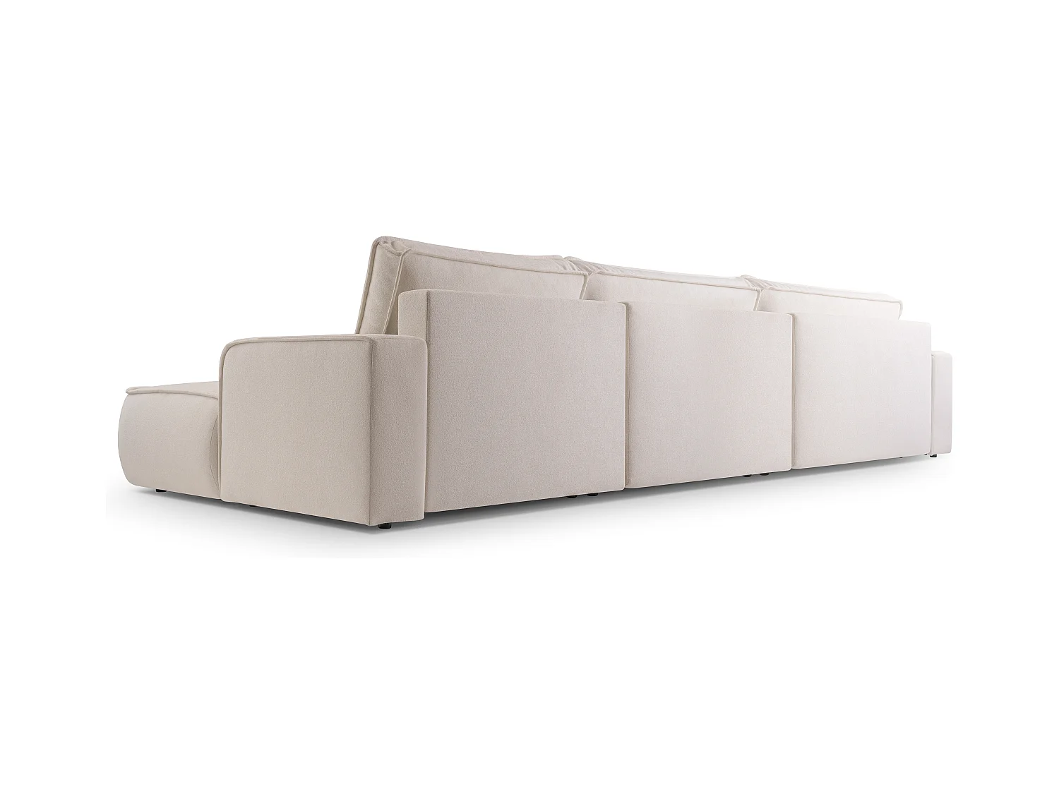 AX LIVING Ablia Sofa U-Form mit Schlaffunktion Cremefarbene 364 cm