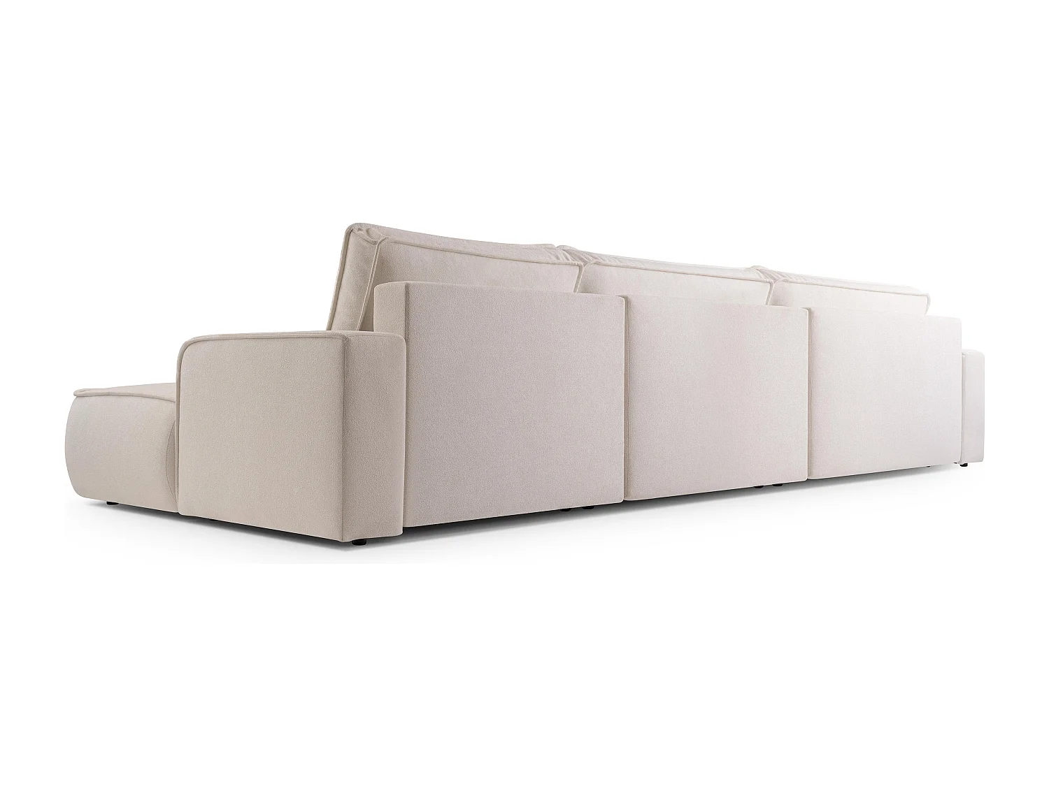 AX LIVING Ablia Sofa U-Form mit Schlaffunktion Cremefarbene 364 cm
