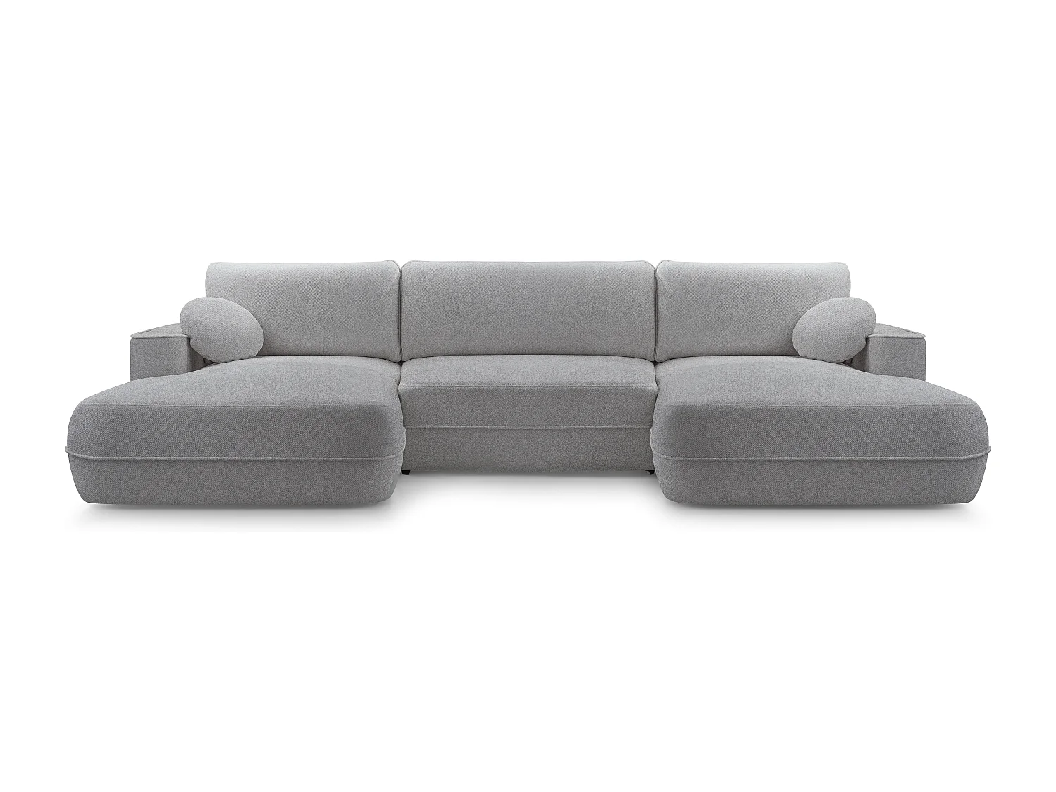 AX LIVING U Couch mit Schlaffunktion Peoni 364 cm hellgrauer Stil
