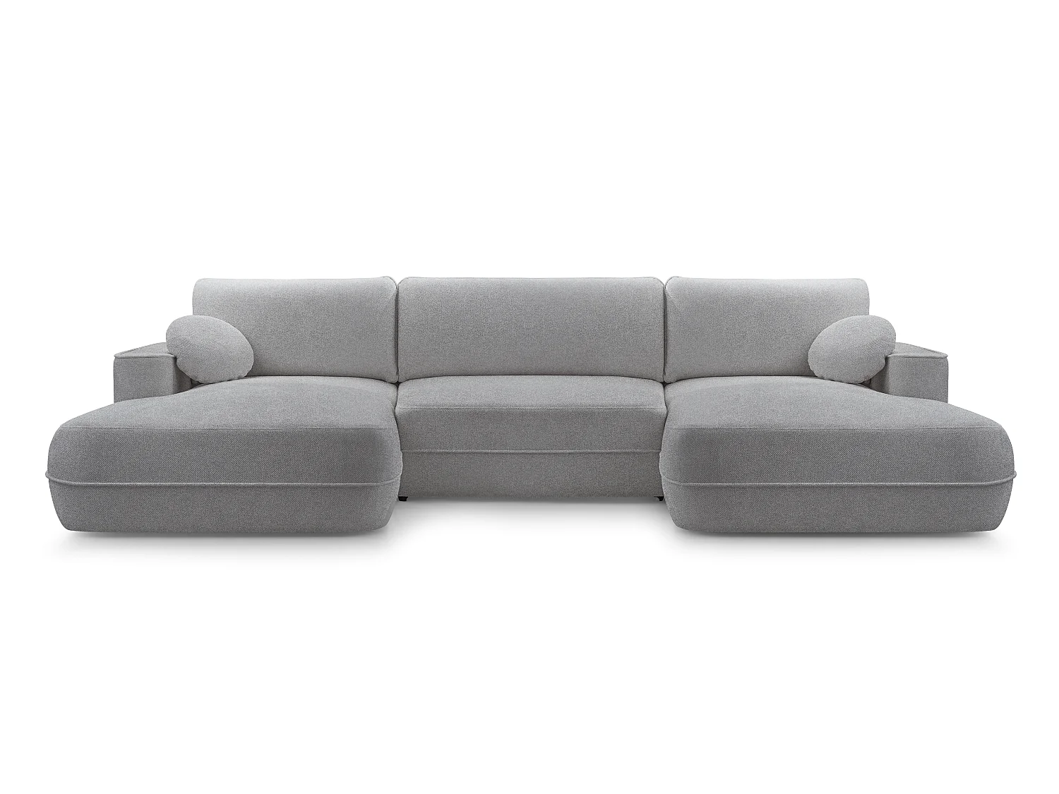 AX LIVING Canapé en U avec fonction lit Peoni 364 cm gris