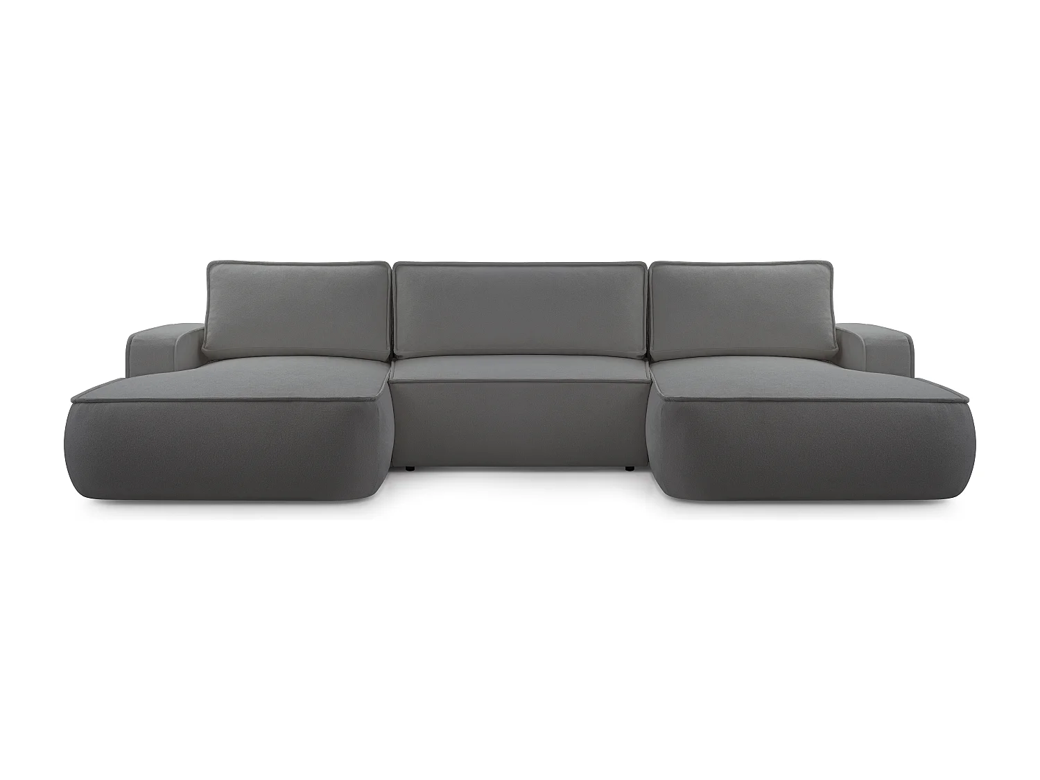 AX LIVING Canapé en U avec fonction lit Ablia 364 cm gris foncé