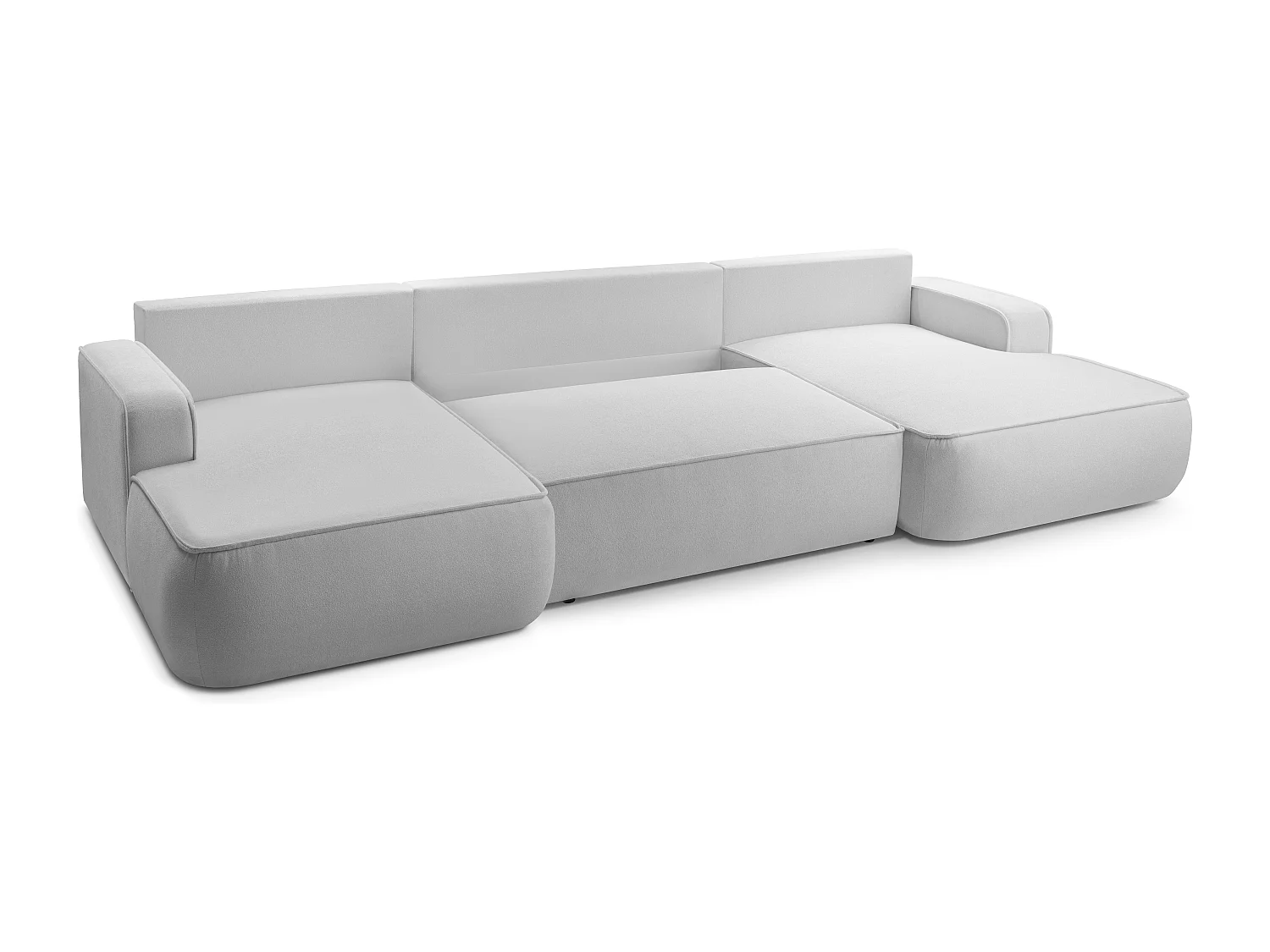 AX LIVING Canapé en U avec fonction lit Ablia 364 cm gris foncé