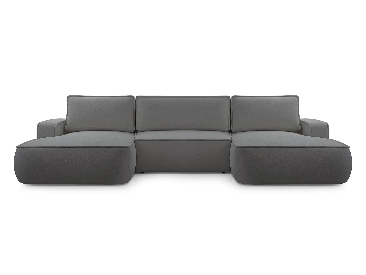 AX LIVING Canapé en U avec fonction lit Ablia 364 cm gris foncé