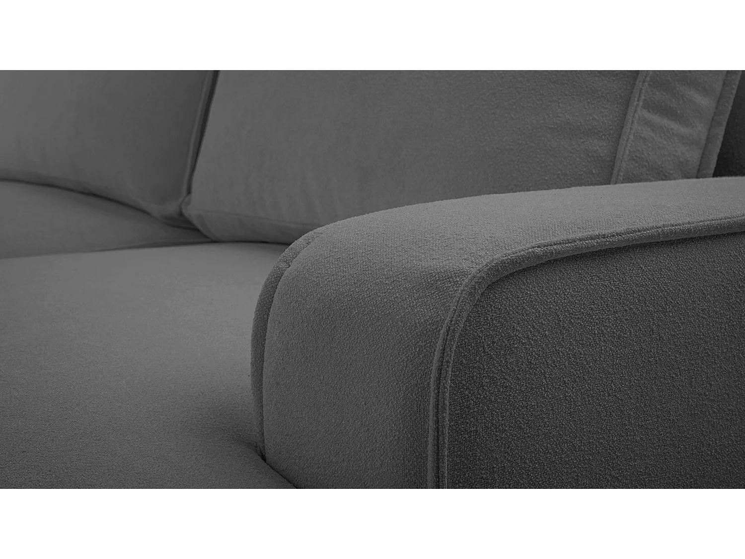 AX LIVING Canapé en U avec fonction lit Ablia 364 cm gris foncé