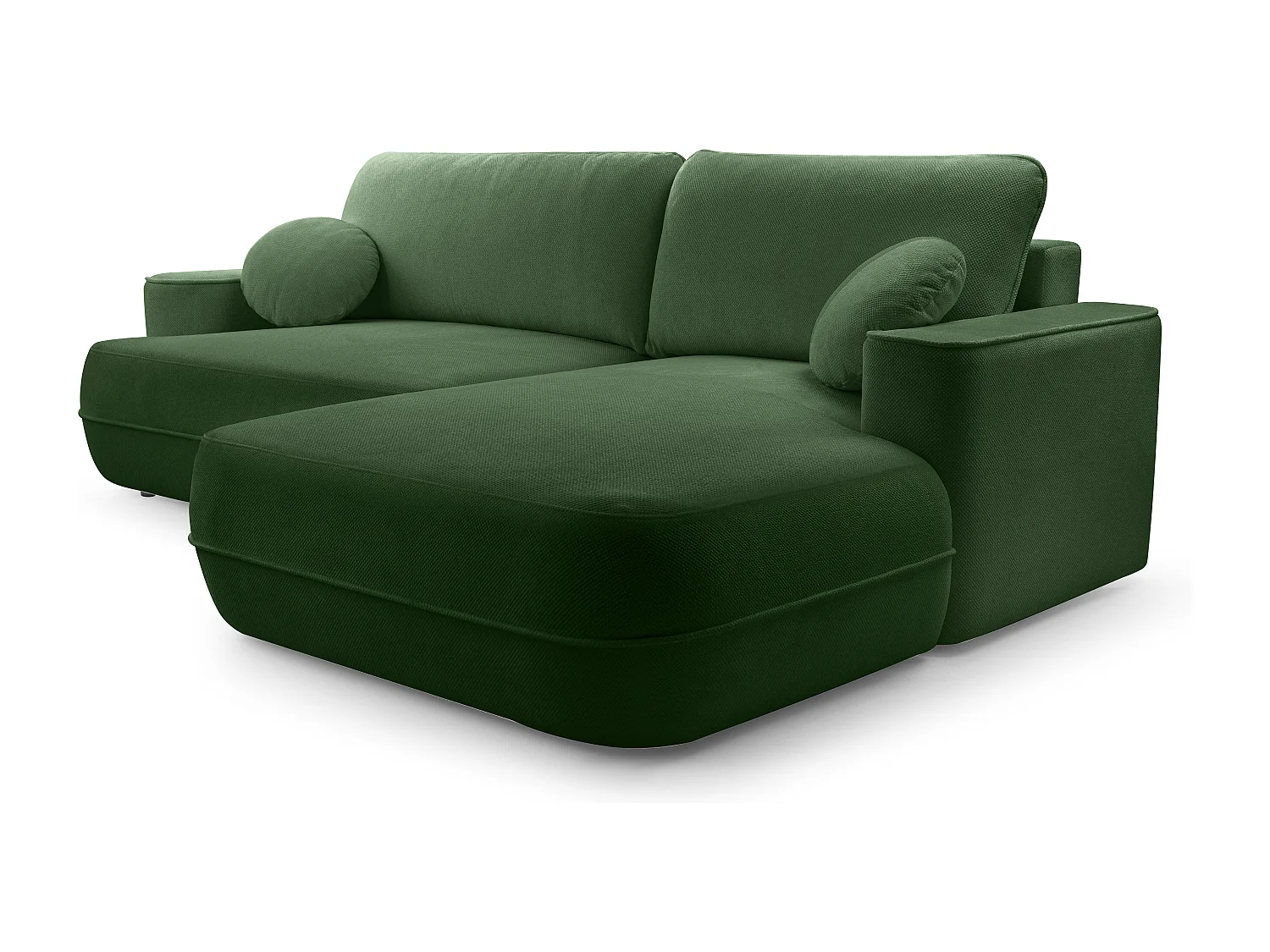 AX LIVING Ecksofa mit Schlaffunktion Grün Peoni 267 cm breit elegant R