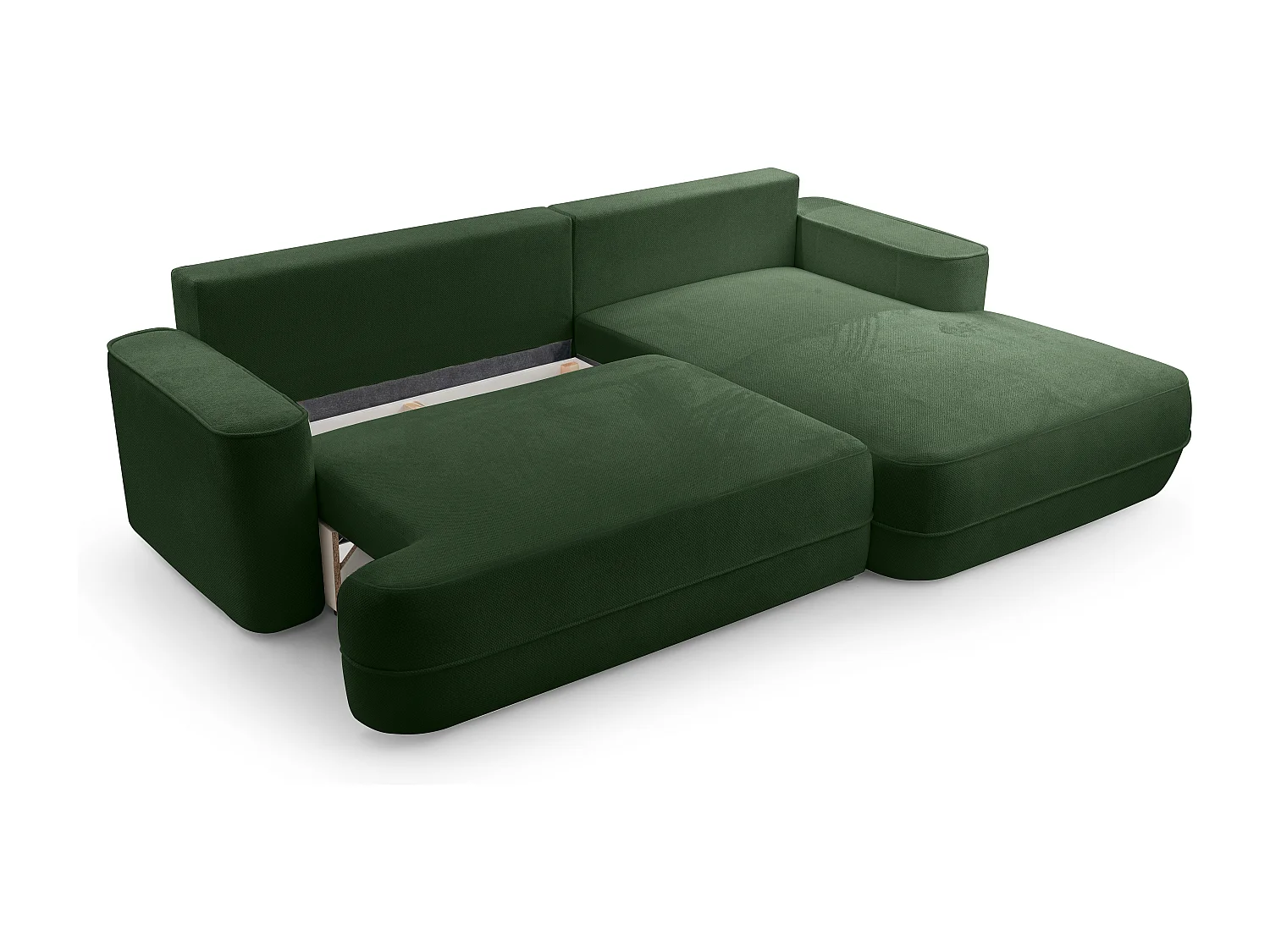 AX LIVING Ecksofa mit Schlaffunktion Grün Peoni 267 cm breit elegant R