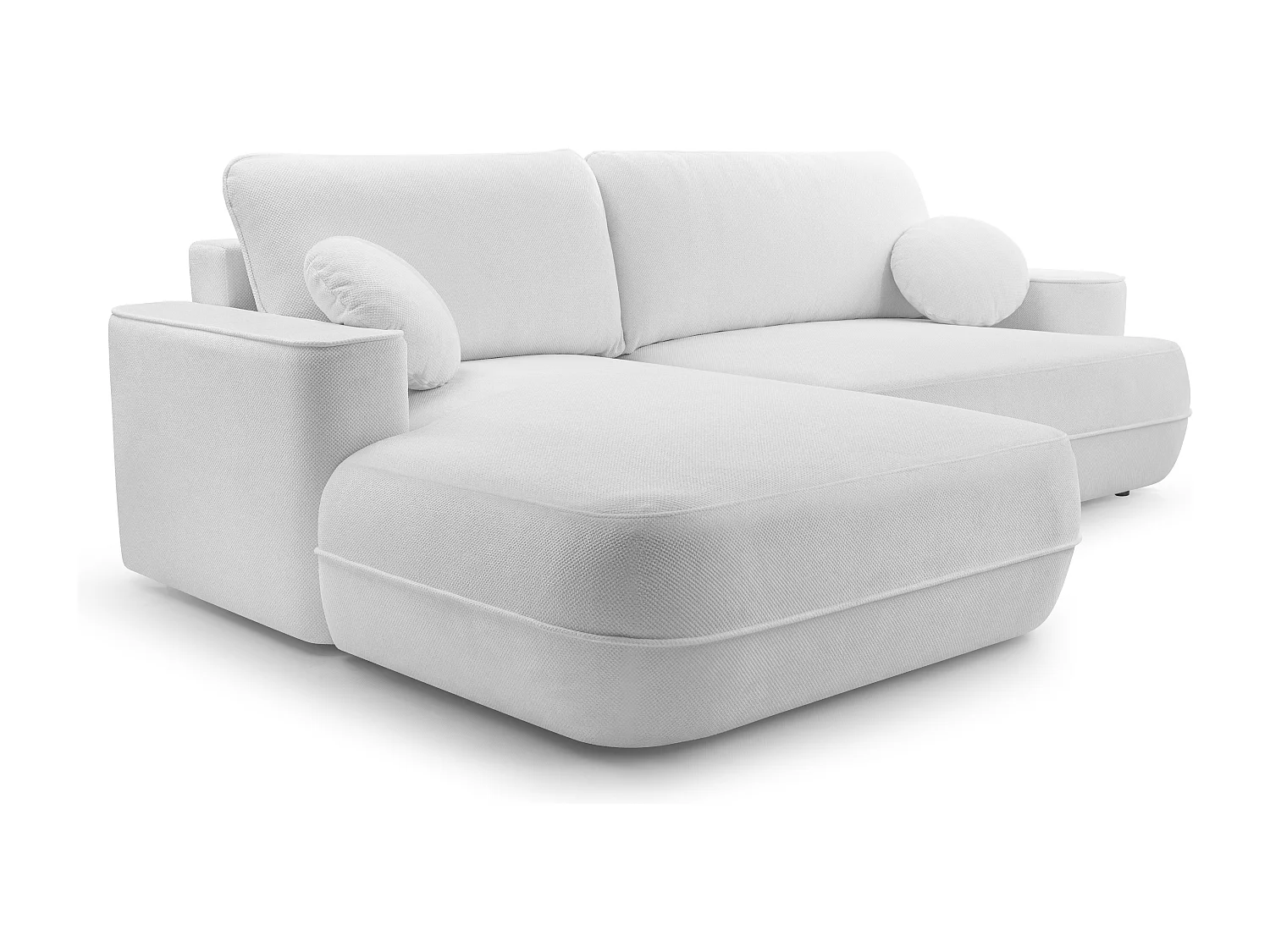 AX LIVING Ecksofa beige mit Schlaffunktion Peoni 267 cm breit modern L