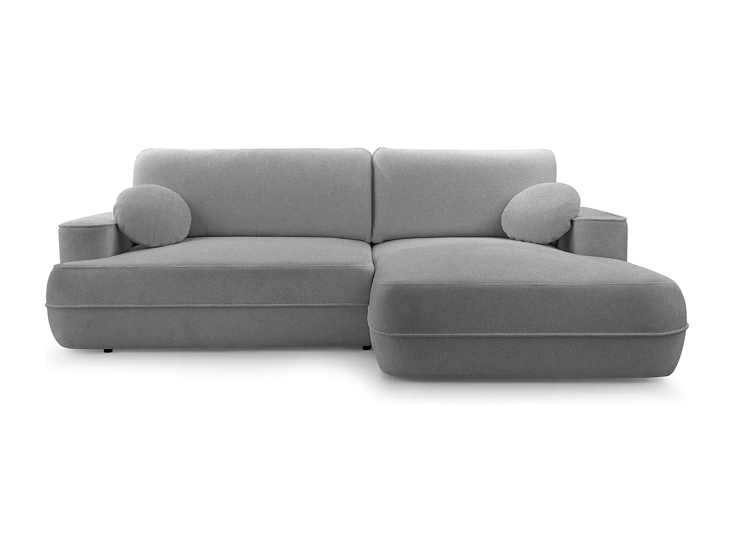 AX LIVING Hellgrau Ecksofa mit Schlaffunktion Peoni 267 cm modern R