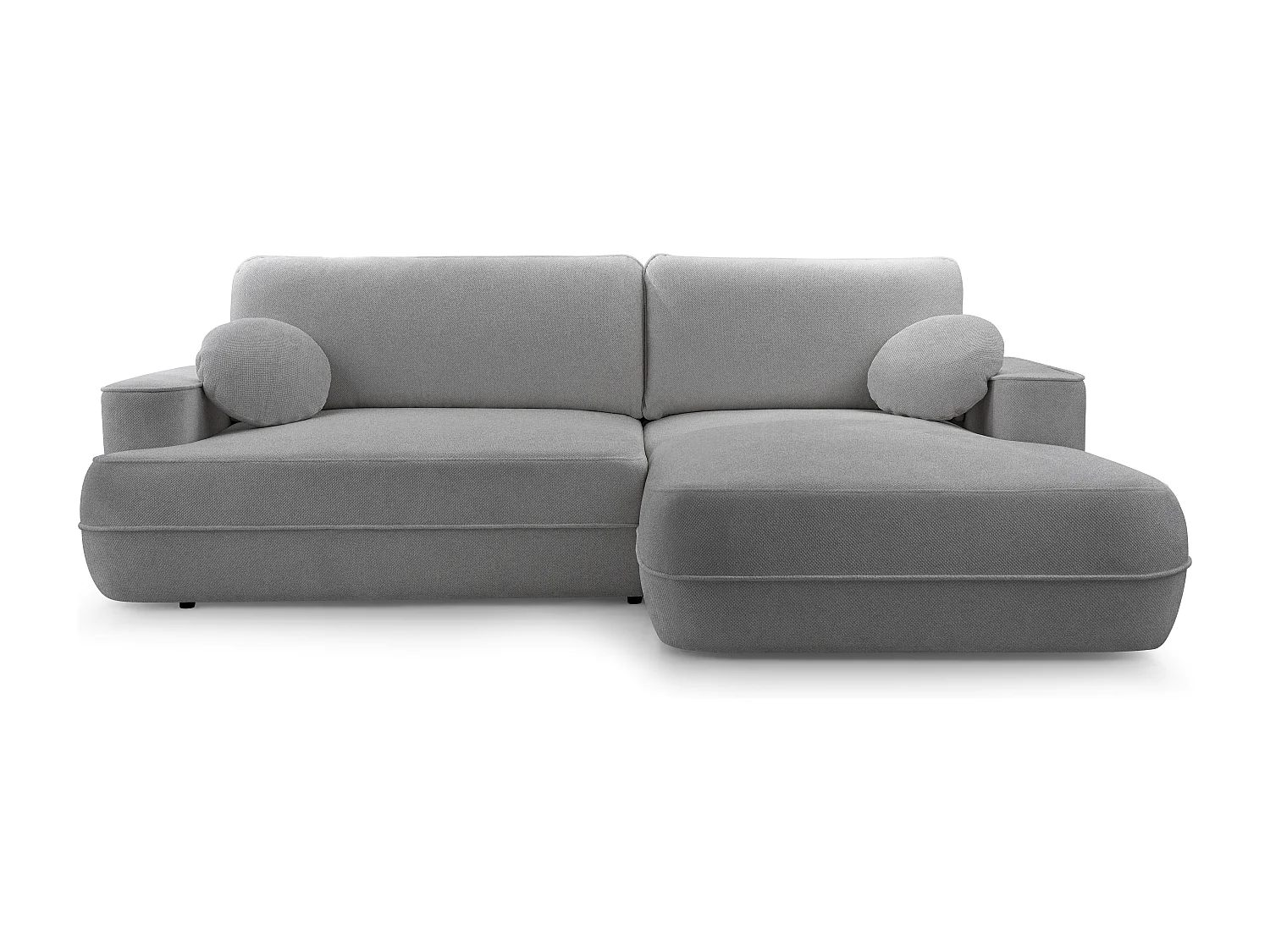 AX LIVING Hellgrau Ecksofa mit Schlaffunktion Peoni 267 cm modern R
