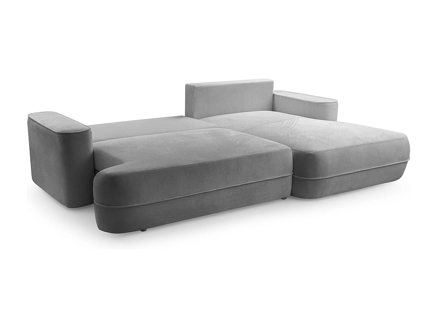 AX LIVING Hellgrau Ecksofa mit Schlaffunktion Peoni 267 cm modern R