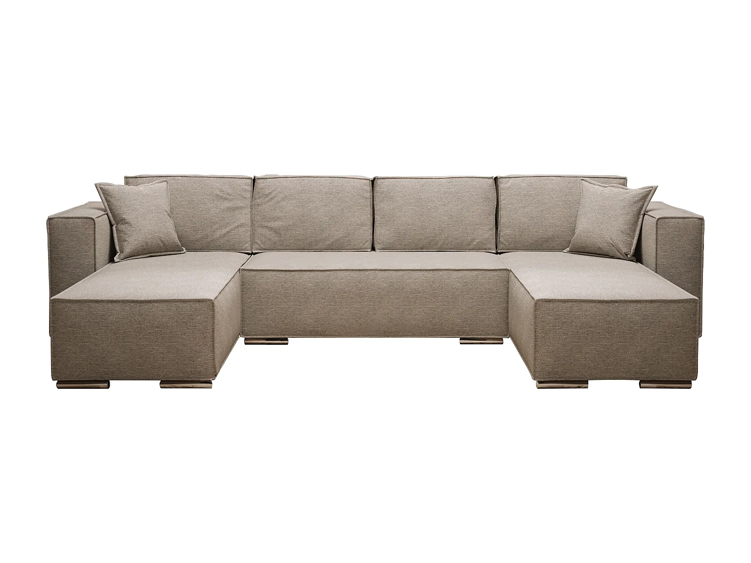 AX LIVING U-Form Ecksofa mit Schlaffunktion Beige Vinoria 327cm modern