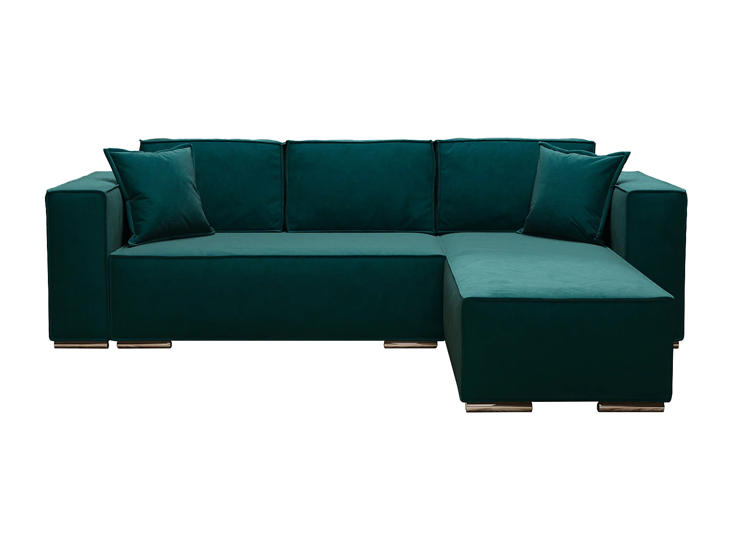 AX LIVING Ecksofa mit Schlaffunktion Vinoria L-Form 255 cm Türkis R
