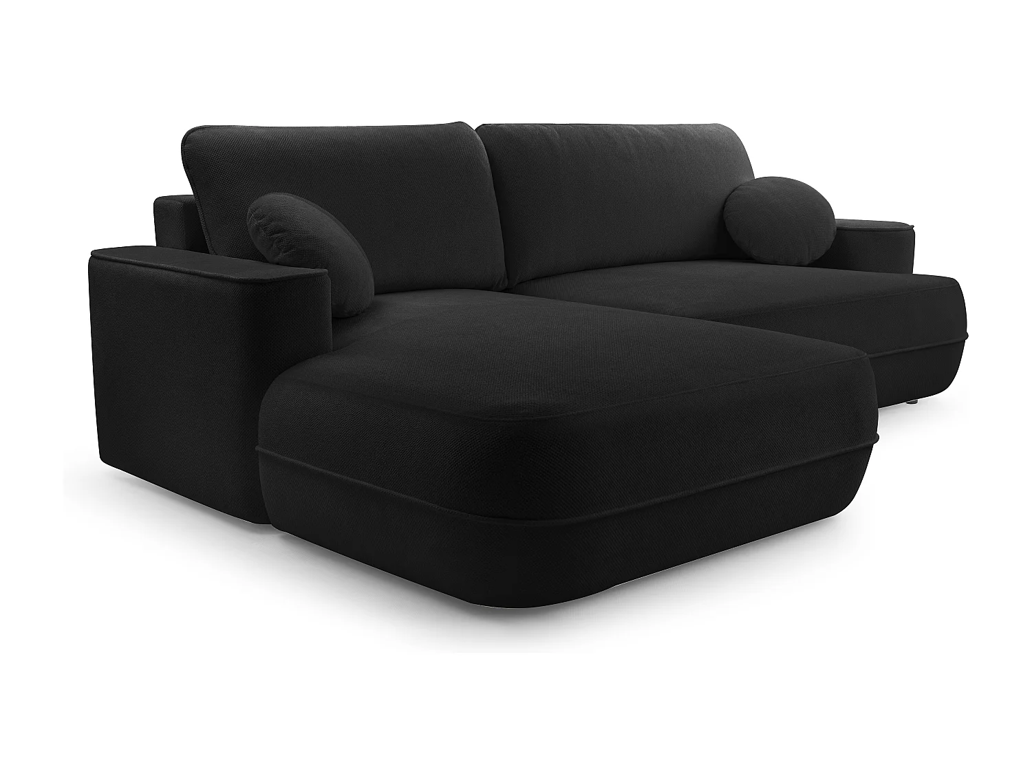 AX LIVING Ecksofa mit Schlaffunktion Peoni 267 cm elegantes Schwarz L