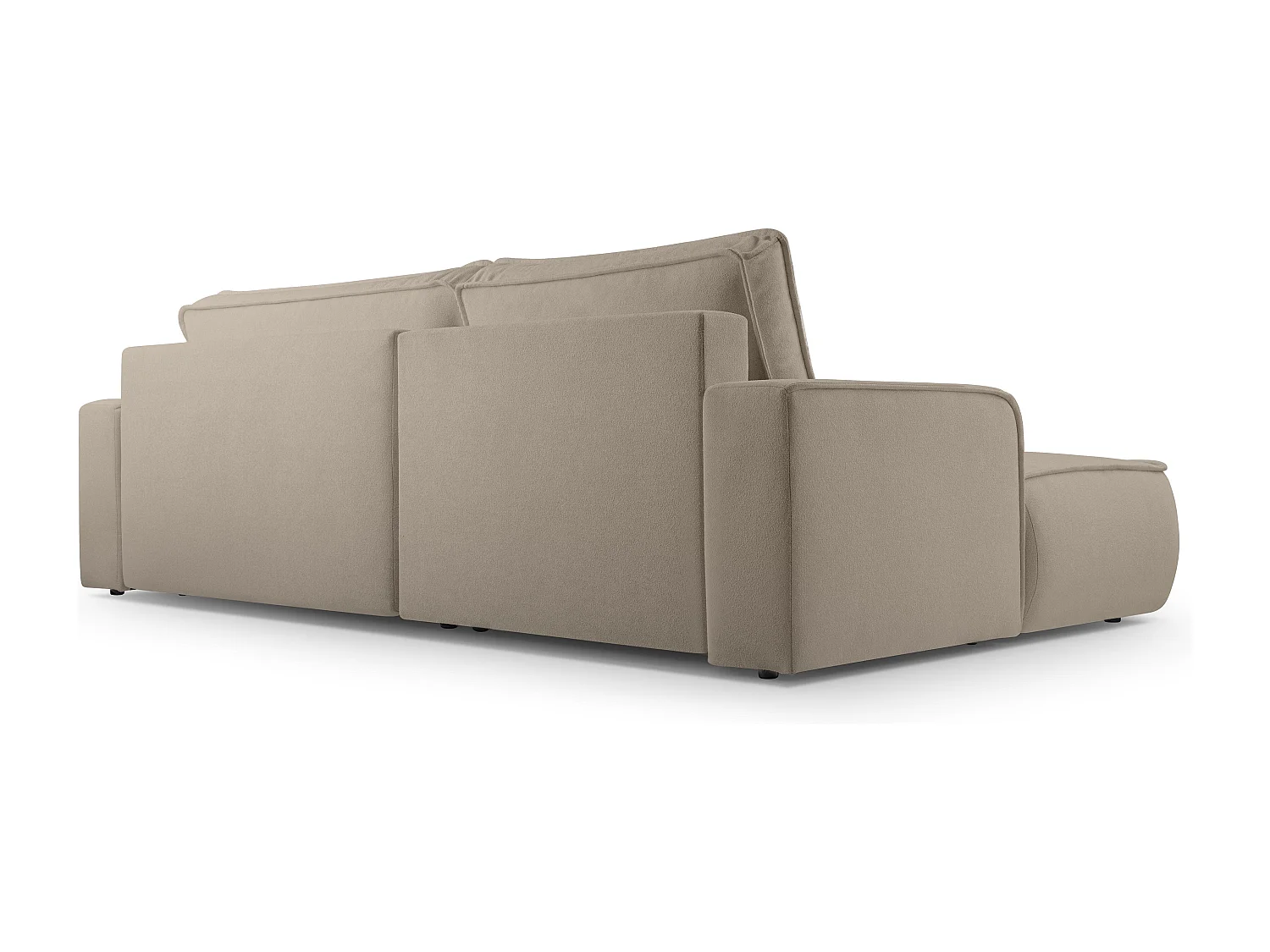 AX LIVING Canapé en L avec fonction lit Ablia 267 cm beige G