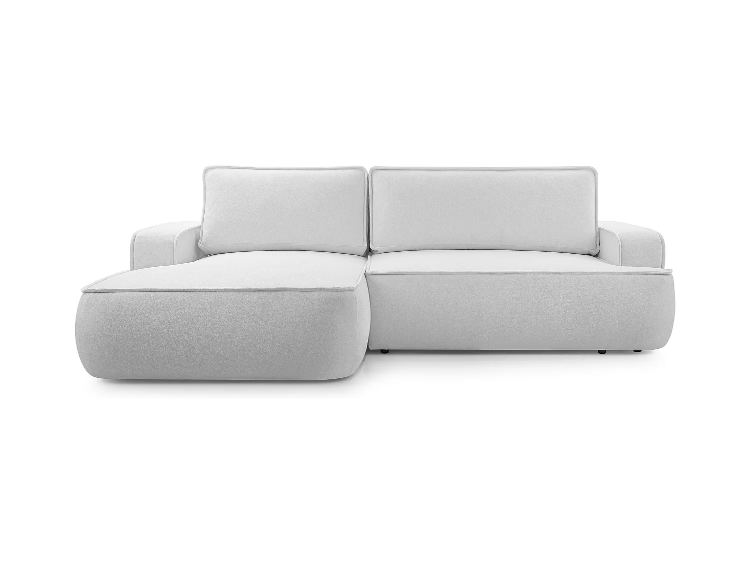 AX LIVING Grijze hoekbank met slaapfunctie Ablia Donkergrijs 267 cm L