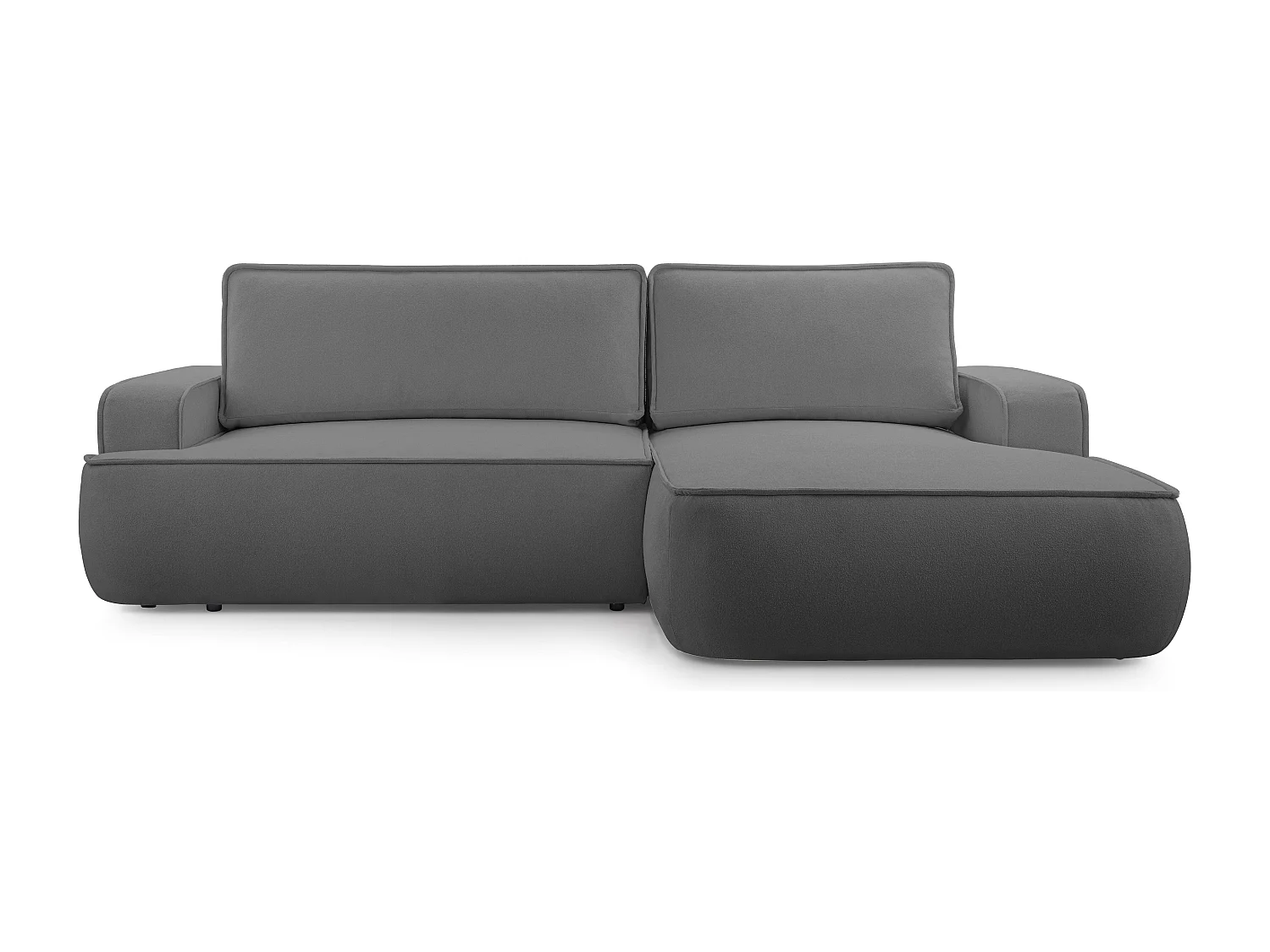 AX LIVING Canapé en L avec fonction lit Ablia 267 cm gris foncé D