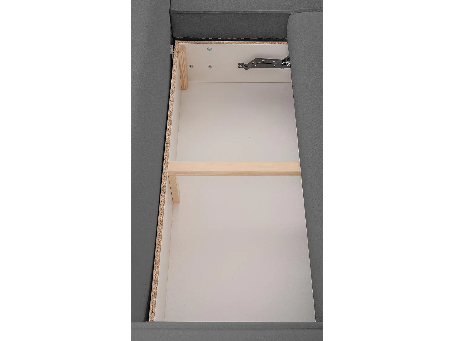 AX LIVING Canapé en L avec fonction lit Ablia 267 cm gris foncé D