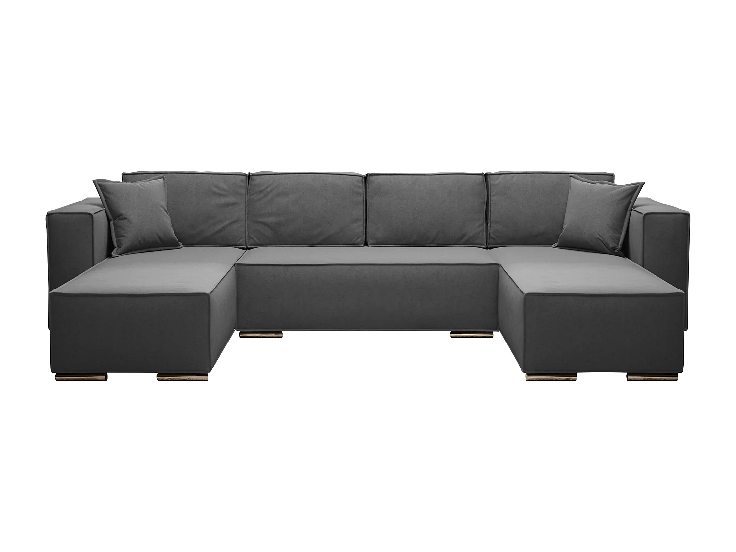 AX LIVING Ecksofa mit Schlaffunktion Grau Vinoria U-Form 327 cm breit