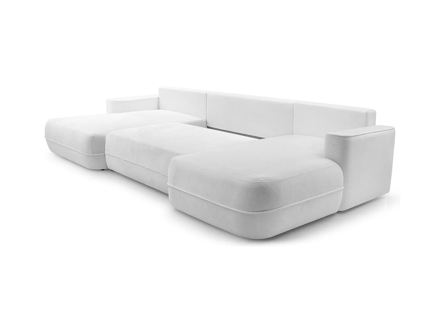 AX LIVING U Couch mit Schlaffunktion Peoni 364 cm elegantes Kupfer