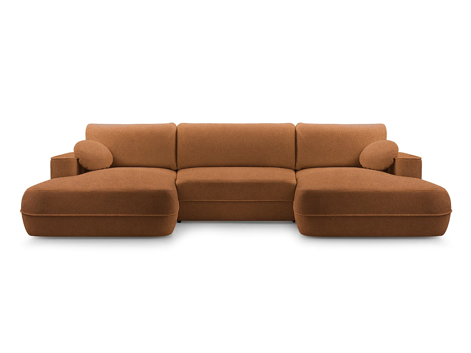 AX LIVING Canapé en U avec fonction lit Peoni 364 cm cuivre élégant