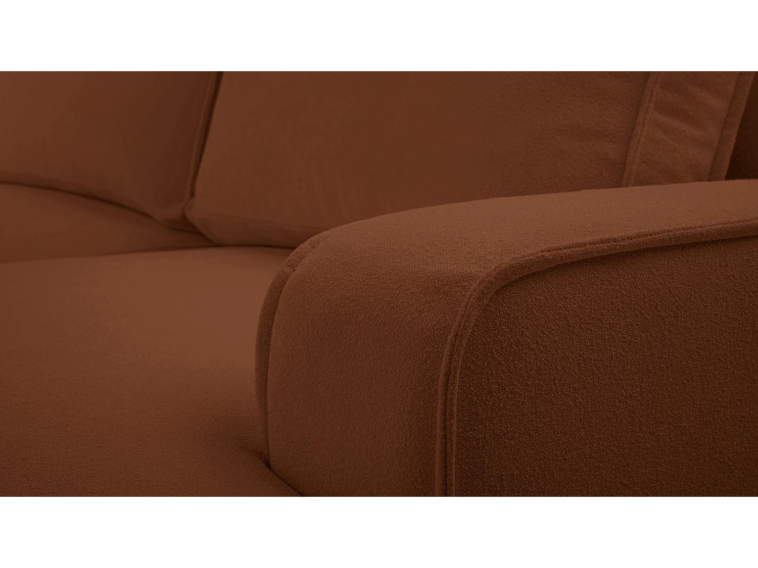 AX LIVING Canapé en U avec fonction lit Ablia 364 cm rouge brique