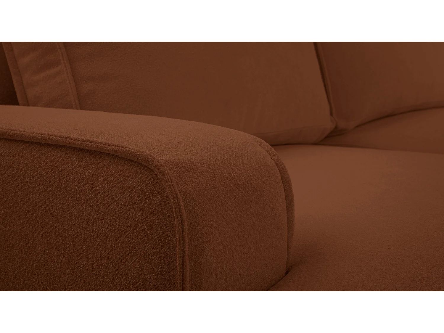 AX LIVING Canapé en L avec fonction lit Ablia 267 cm rouge brique G