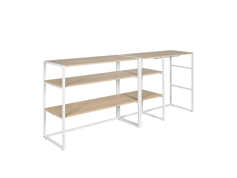 Set van 2 modulaire zolderkledingrekken 200x85cm KADRA