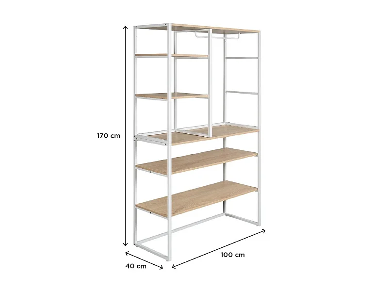 Set van 2 modulaire zolderkledingrekken 200x85cm KADRA