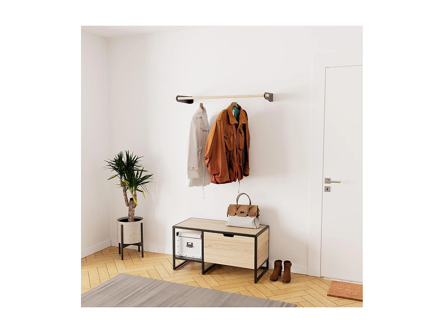 Conjunto de móveis de entrada WILKO banco + bar