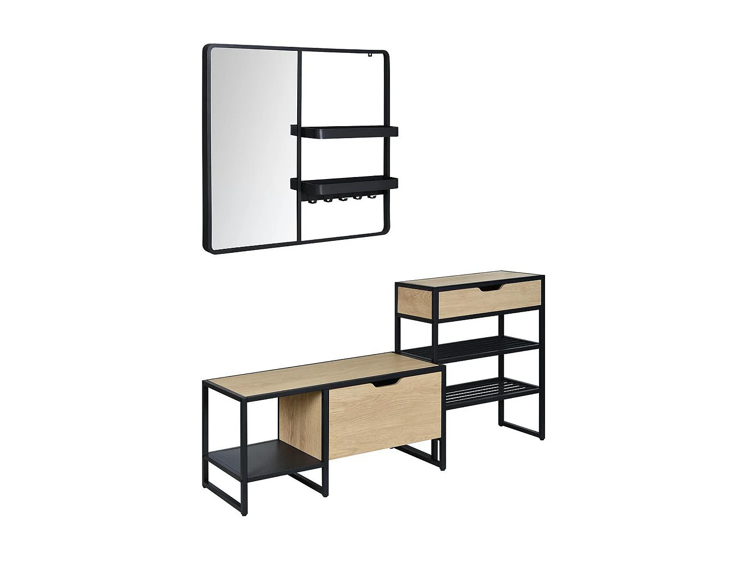 WILKO Eingangsbereich Set Bank + Konsole + Spiegel