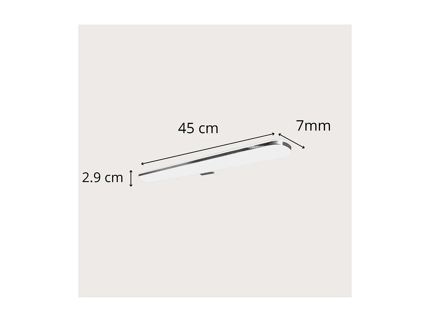 Spot LED chromé 45 cm LUZ