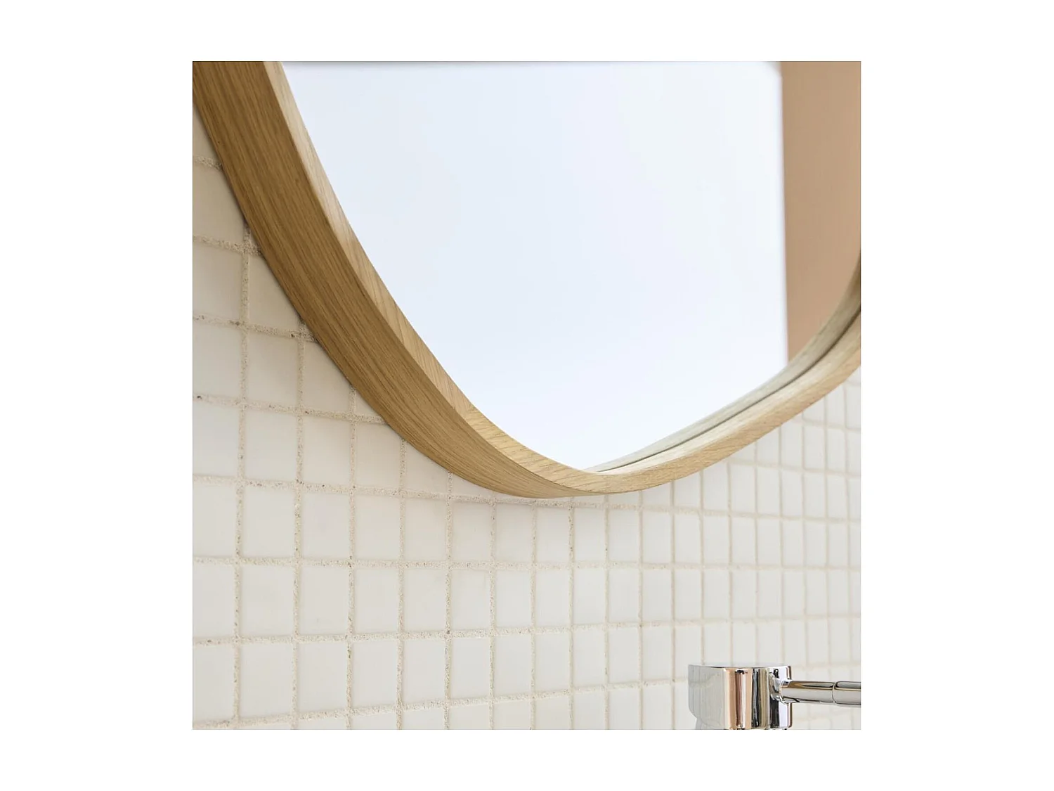 Espejo piedra roble 60x60cm LEONIE