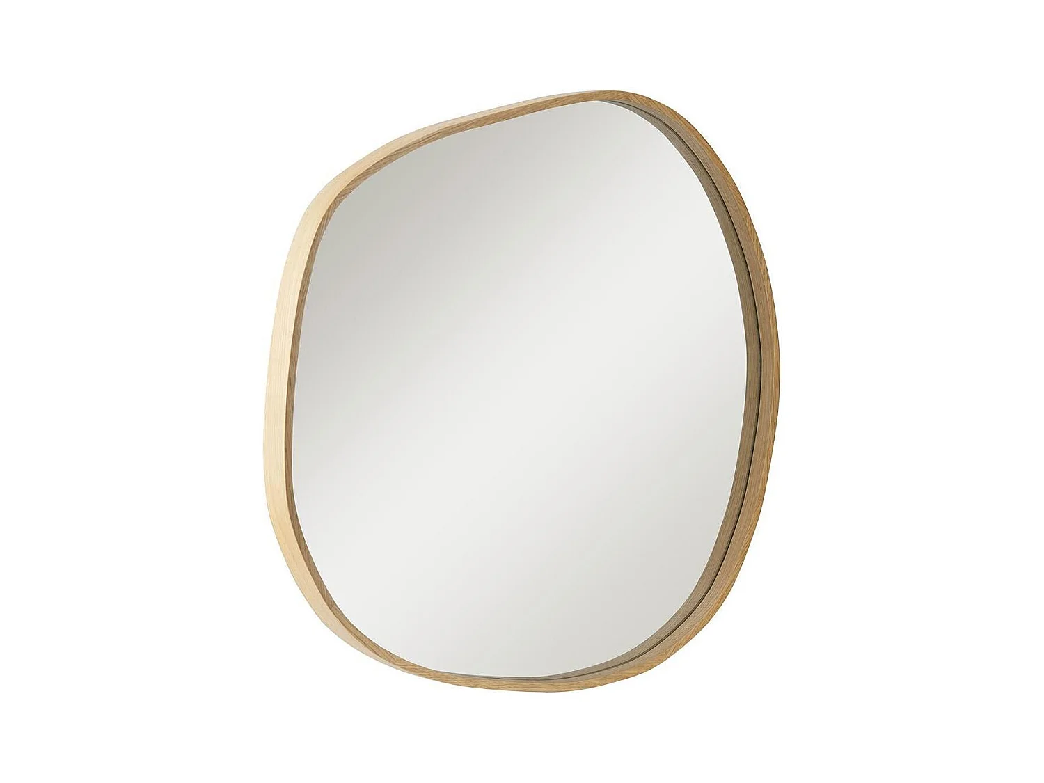 Miroir galet réversible en chêne 60x60cm