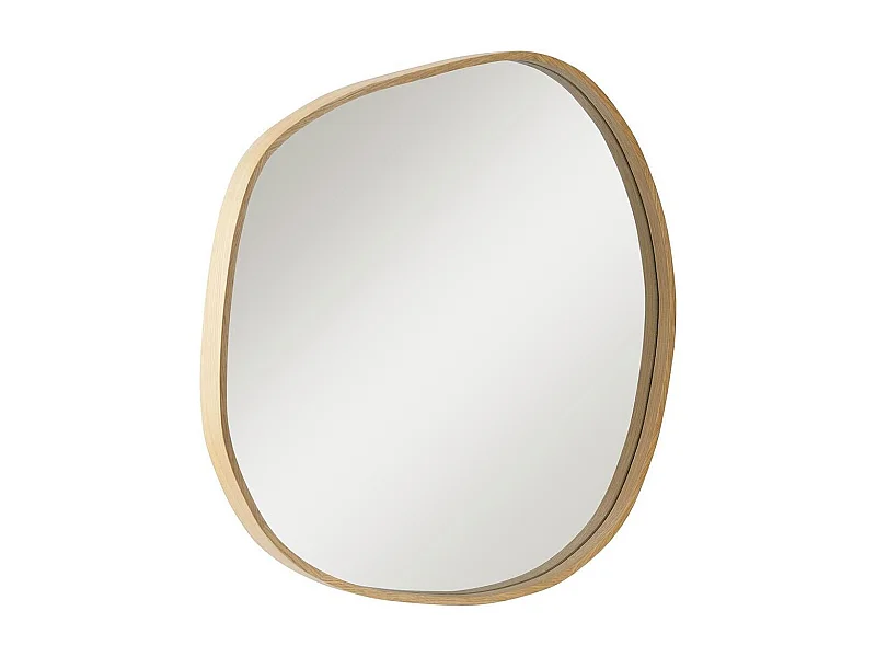 Miroir galet réversible en chêne 60x60cm