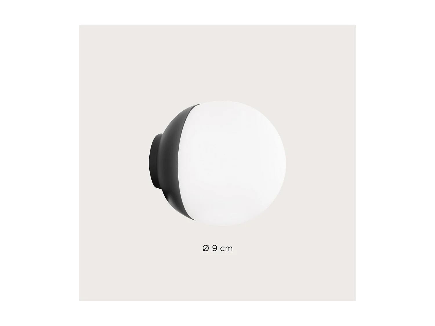 Ronde zwarte LED-spot 9 cm SCARLETT