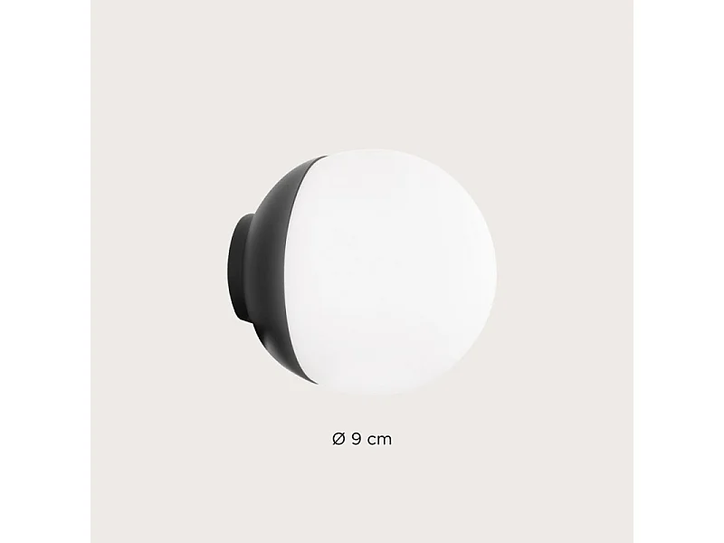 Runder schwarzer LED-Strahler 9 cm SCARLETT