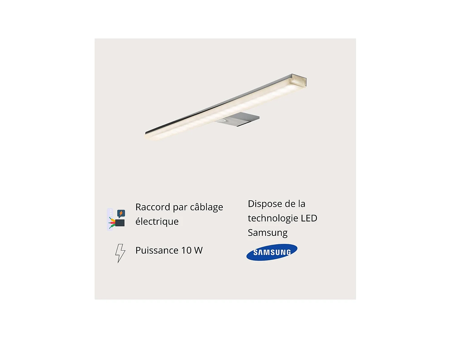 Spot LED chromé 45,8 cm PANDORA