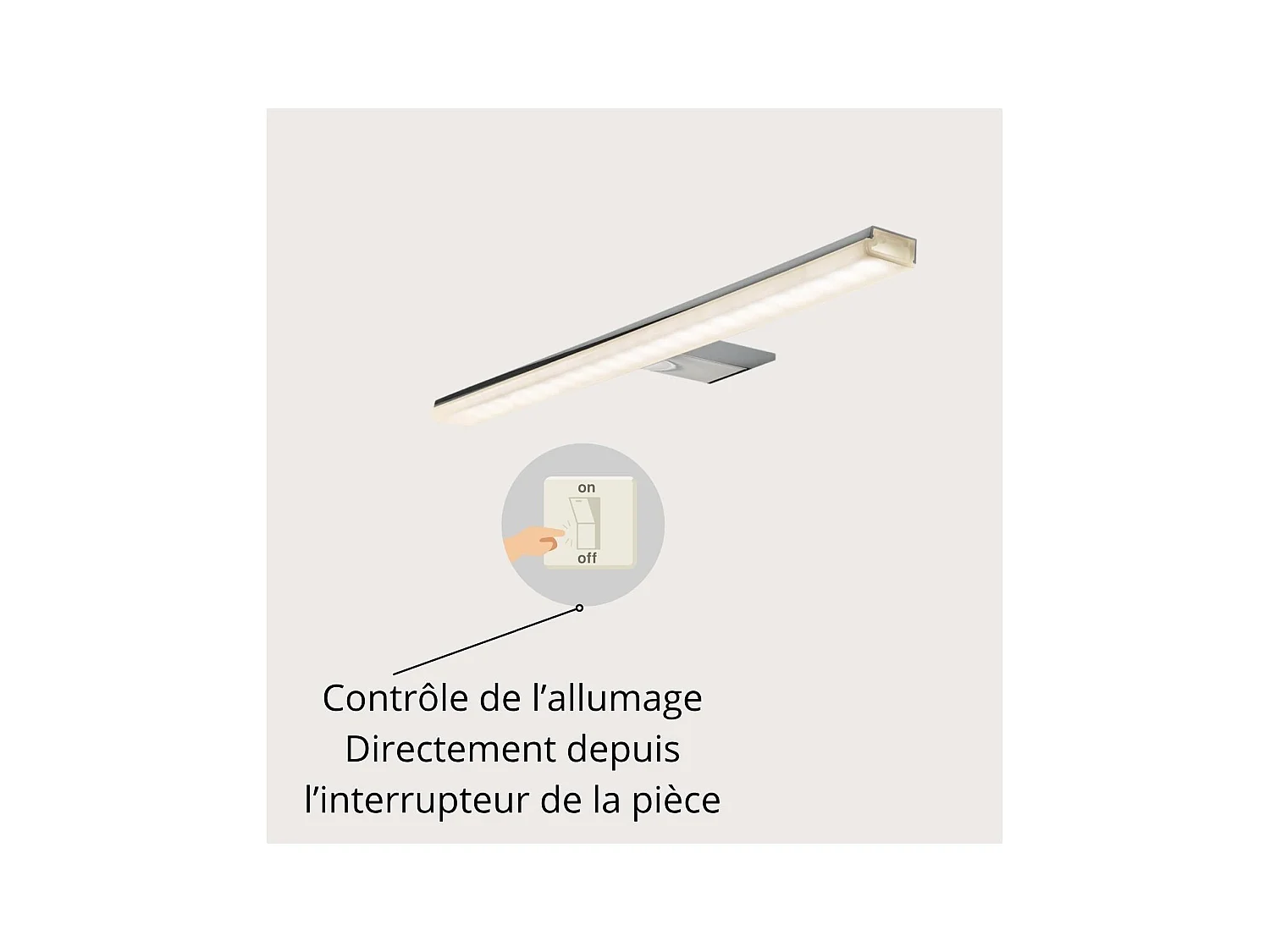 Spot LED chromé 45,8 cm PANDORA