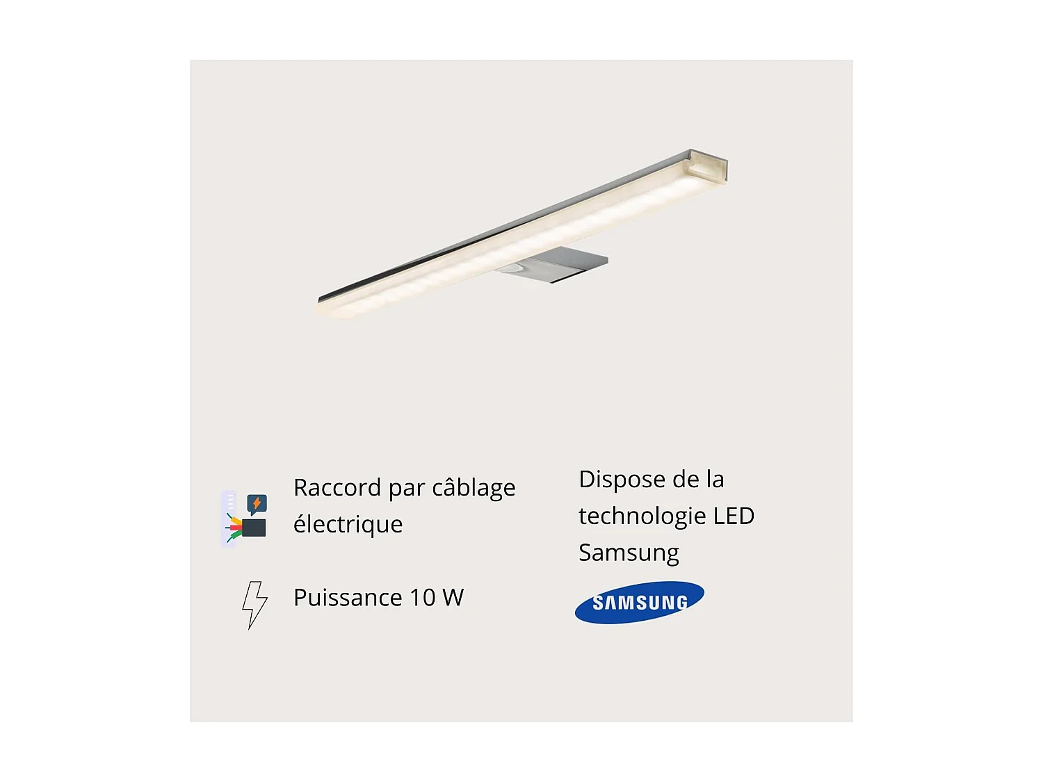 Spot LED chromé 45,8 cm PANDORA