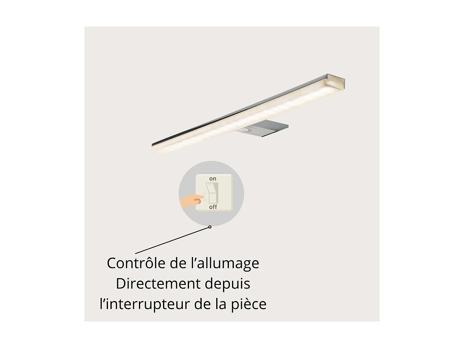 Spot LED chromé 45,8 cm PANDORA