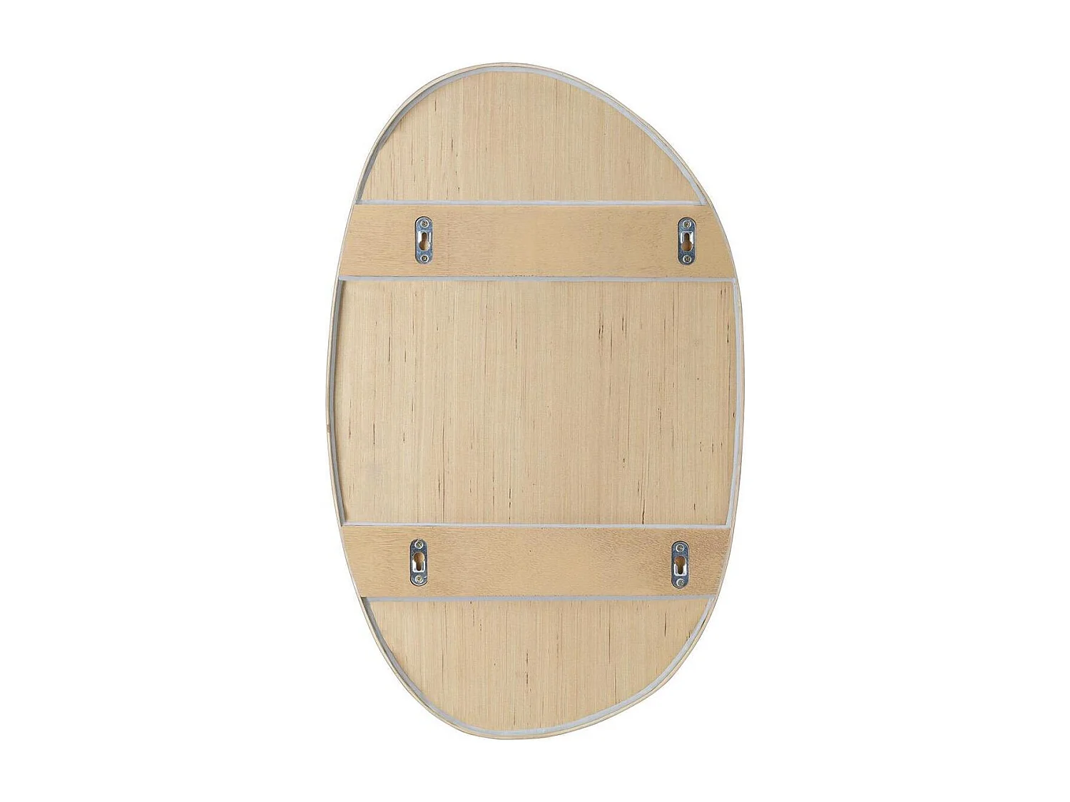 Miroir galet réversible en chêne 40x65cm