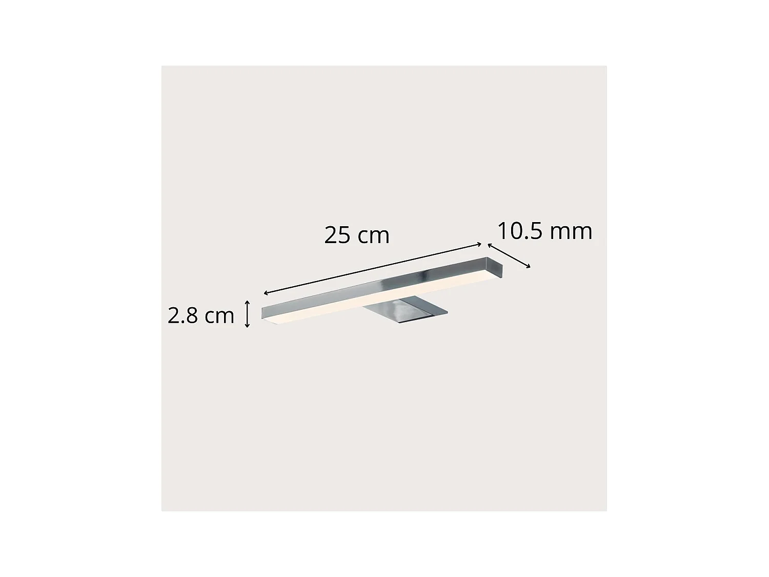 Spot LED chromé 25 cm SARAY