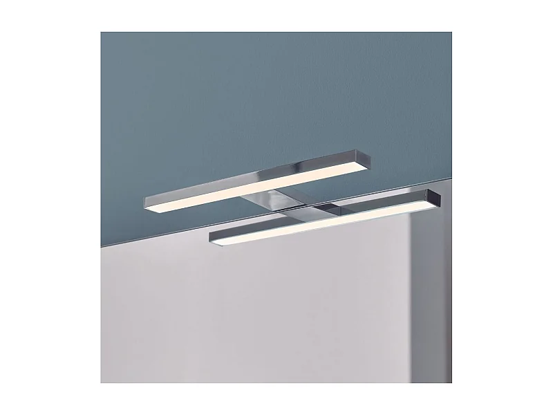 Spot LED pour miroir en plastique chromé 25cm